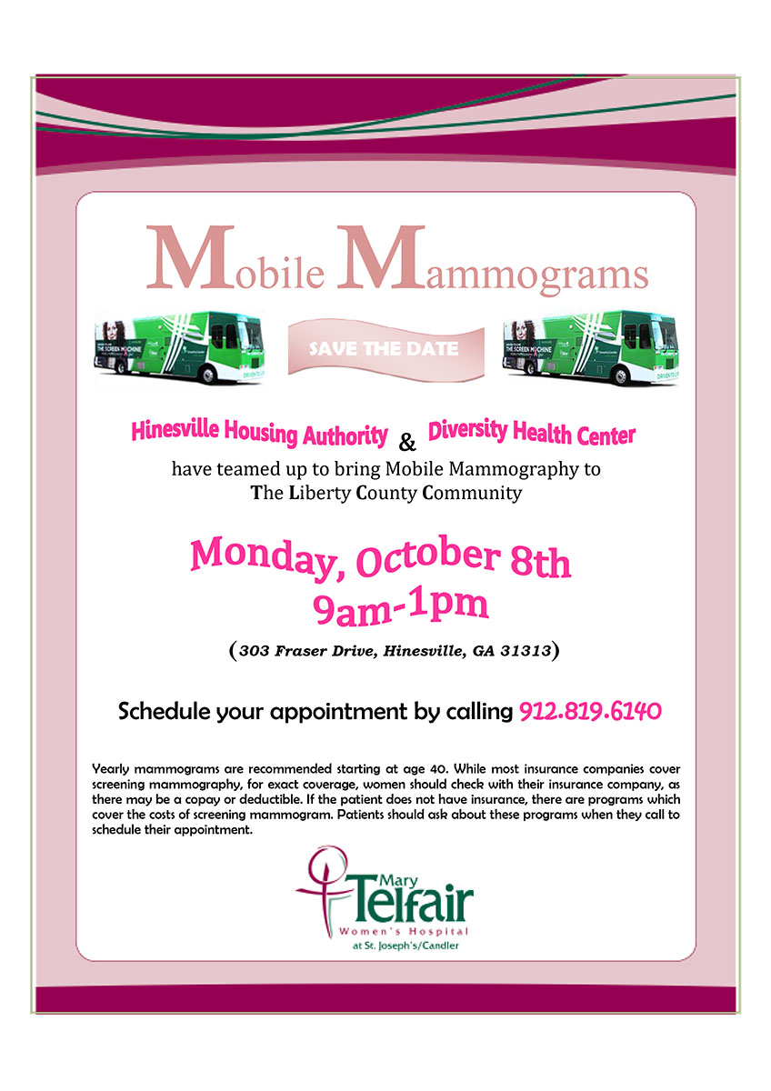 Mobile Mammograms - Mary Telfair Women's Hospital - Hinesville, GA