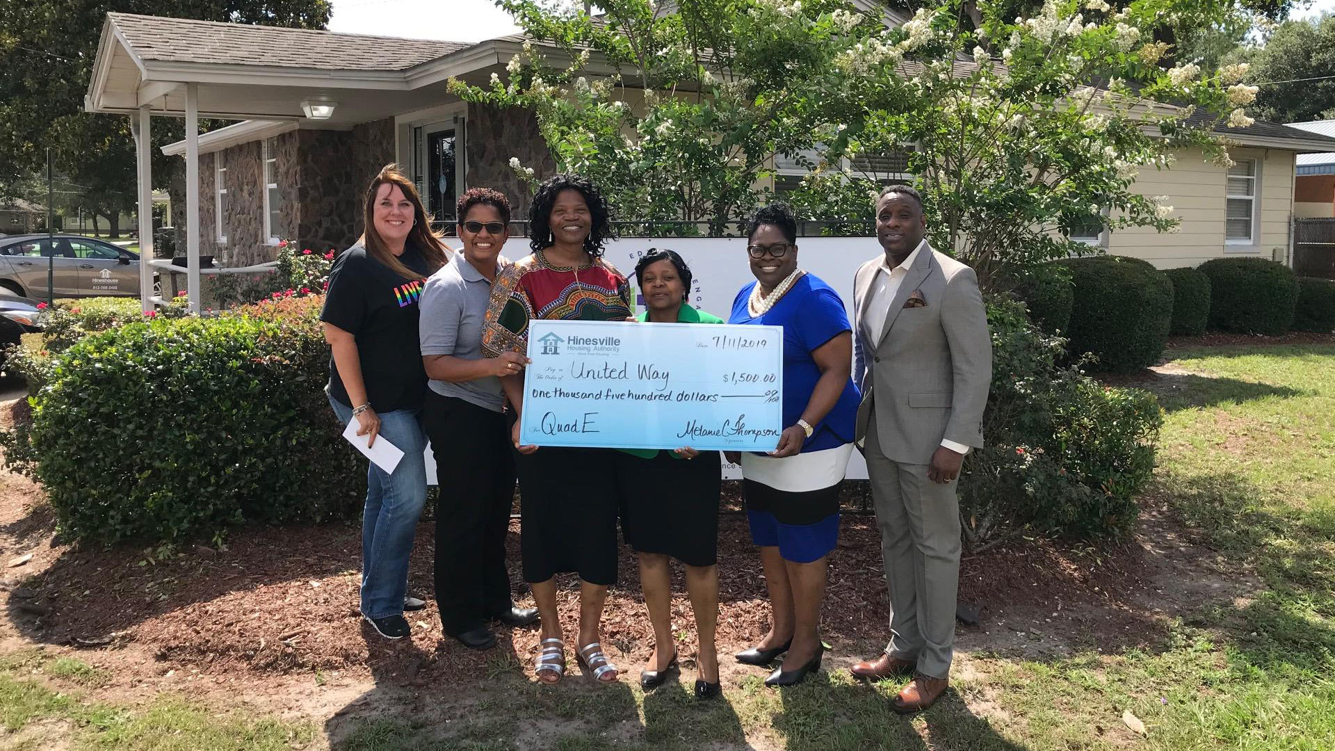 Housing authority donates $1,500 for health care services - Hinesville Housing Authority - Hinesville, GA